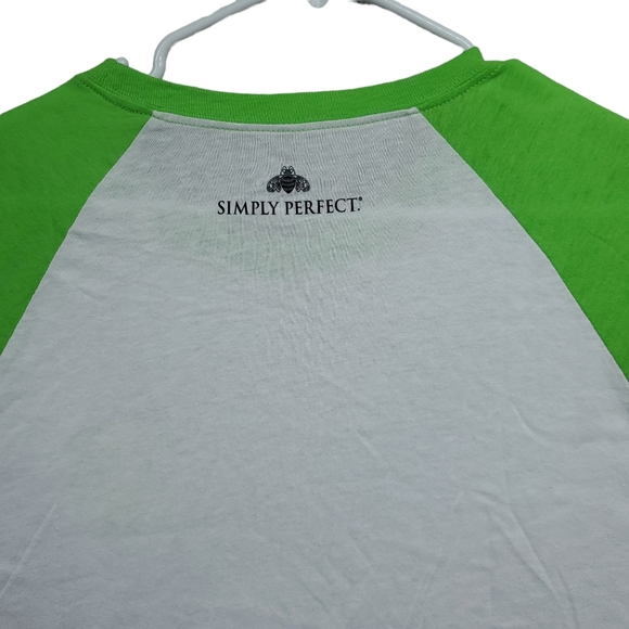 PATRON TEQUILA Organic Cotton JERSEY T SHIRT Med - Large White & Lime Green SOFT - Picture 4 of 9
